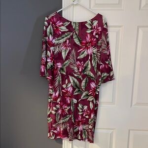 Floral Print Dress with Tropical Design